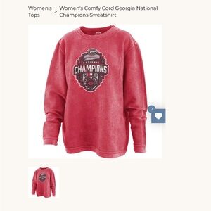 Pressbox Comfy Cord UGA National Champions Sweatshirt